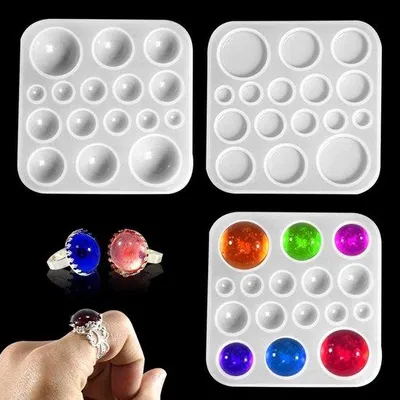Produktbild von Silikonringe für Edelsteine - Epoxy-Harzringe für Schmuckherstellung - DIY-Ringe für Sieraden