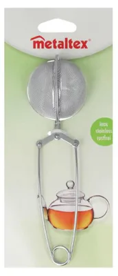 Produktbild von Metaltex 253812 Teefilter Teeei, mit Zange, Edelstahl, Durchmesser 6 cm