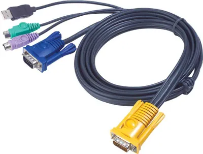 Obrázek produktu pro ATEN 2L-5302UP, 1,8 m, PS/2, PS/2, VGA, Černá, HDB-15, 2 x PS/2, USB A