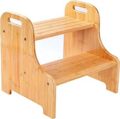 Obrázek produktu pro Bambusová stolička s protiskluzovou nohou – ergonomický design