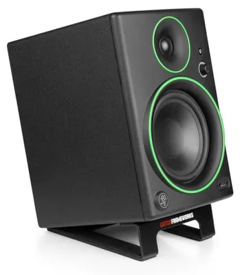 Produktbild von Gator Frameworks GFW-SPKSTMNDSK-WDG Desktop Speaker Wedge Stand Pair