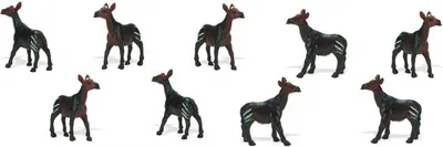 Produktbild von Safari - 344122 - Good Luck Minis - Glücksminis, Okapi, ca. 2,8cm, PVC, 5 Stück