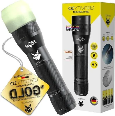Produktbild von Leistungsstarke LED-Taschenlampe 1000 Lumen dimmbar