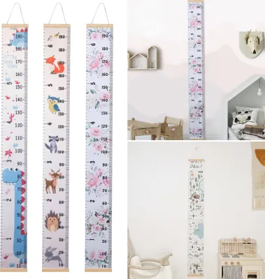Produktbild von Wandbehang Kinder-Wachstumstabelle, präzise Skala, Kinderzimmer, Kinderzimmer, Schlafzimmer, abnehmbar, von Baby bis Erwachsene, Jungen und Mädchen, Messlineal