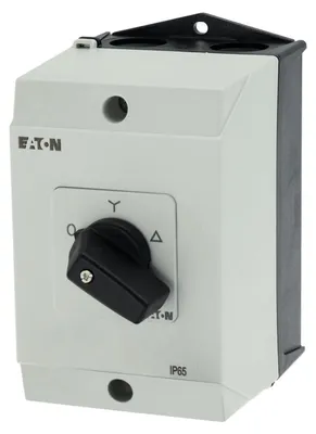 Obrázek produktu pro Spínač hvězda-trojúhelník 32A, 13KW, 3pólový, IP65 - Vypínací vypínač 3pólový 32A T3-4-8410/I2