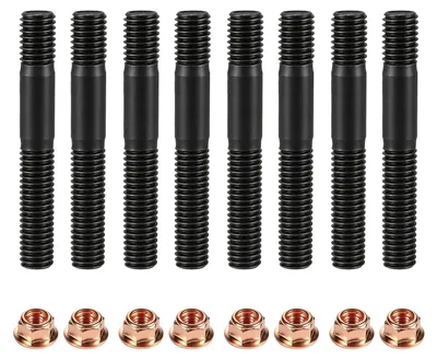 Imagen del producto de Juego de 8 tornillos de escape M8 con tuerca hexagonal para escape