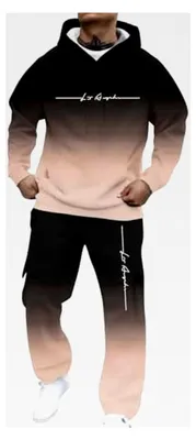 Produktbild von Herren Baggy Jogginganzug Set Freizeitanzug 2-teilig Hip Hop Y2K Tracksuit Bequemer Sportanzug mit Hoodies und Jogginghosen