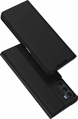 Zdjęcie produktu dla Etui książkowe "Dux Ducis" kompatybilne z telefonem Motorola Moto G200 5G etui portfelowe z funkcją podstawki, miejsce na karty czarny