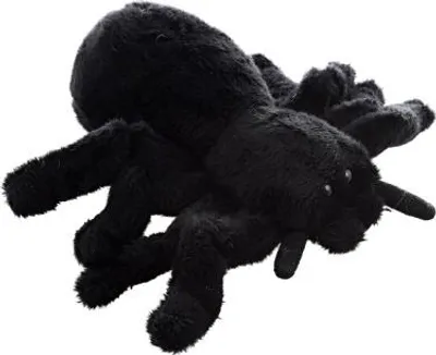 Image de Peluche araignée noire 14 cm écologique