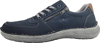Immagine prodotto di Scarpe da uomo Rieker modello Namur/Ambor, sneakers sportive con lacci, colore blu, ideali per il tempo libero