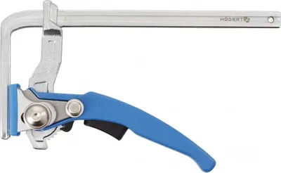 Produktbild von Högert Technik - Hebelzwinge 300 mm, Befestigungskraft bis 2050 N, Aus Gehärtetem Stahl, Arretierungratsche, Schnelle Regulierung der Druckkraft, HT3B943