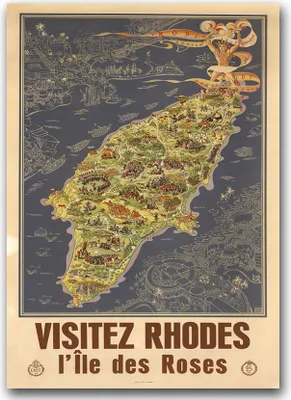 Produktbild von Poster - Canvas - Leinwand - 59,4 cm x 84,1 cm - Fotoposter - Leinwandkunst - Rhodos Griechenland