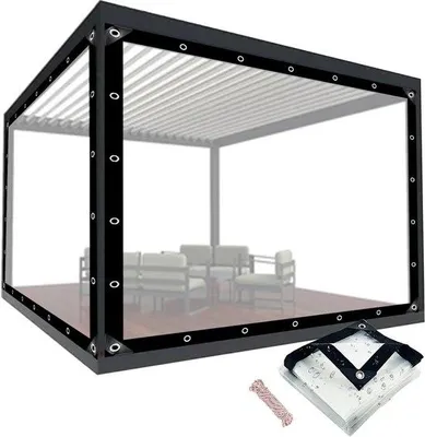 Produktbild von Famanu Transparentes Abdeckzelt mit Ösen - 2,5 x 3,5 m