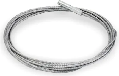 Produktbild von Drahtseil Ø 1,5 mm, 7x7, sechskant-verpresstes Gewindeterminal M5 x 15 mm / 25 mm, Stahl verzinkt | Länge 1500 mm