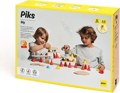Produktbild von Oppi Piks Großes Set 64 Stücke Konstruktion Spiel Durchsichtig  Durchsichtig One Size
