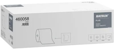 Zdjęcie produktu dla Ručník papírový Katrin Plus System, 2vrstvý, celulóza, role, o 19 cm, 100 m, bílý, 6 ks (460058)