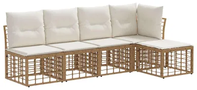 Produktbild von Outdoor-Sofagarnitur Natur Polyester