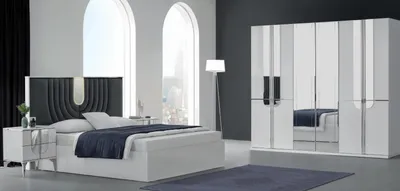 Immagine prodotto di Set da camera da letto da 4 pezzi con letto, comodini e armadio
