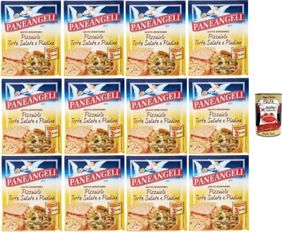 Produktbild von Paneangeli Lievito Pizzaiolo Torte Salate e Piadine istant hefe Mischung, Sofortige Hefe für herzhafte Kuchen und Piadine 12x 45 g + Italian Gourmet polpa 400g