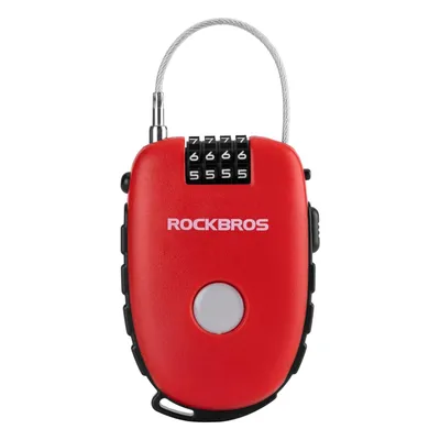 Immagine prodotto di ROCKBROS Mini lucchetto per casco lucchetto per bicicletta lunghezza 94 cm rosso