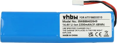 Produktbild von vhbw Akku kompatibel mit Medion E32 SW, MD18510 Staubsauger (2200 mAh, 14,4 V, Li-Ion)