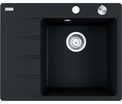 Obrázok produktu pre Franke Maris Centro vstavaný drez Fragranit drez CNG 611-62 A čierny matný nerezový gombík od 45 cm 114.0627.619