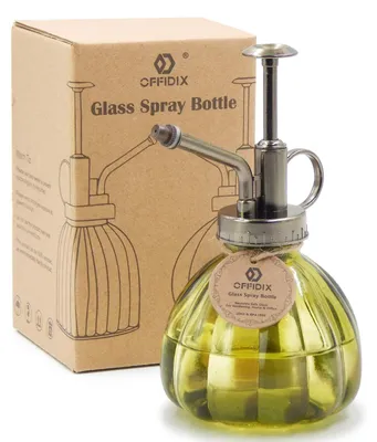 Image de Flacon pulvérisateur vintage en verre, 16 cm, vert olive, pour la cuisine