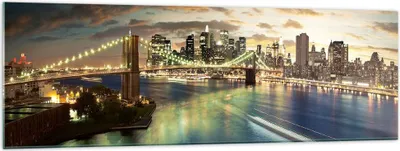 Produktbild von Bilder auf glas - Amerika Architektur New York - 160x50cm - Glasbilder - Wandbilder - Kunstdruck - zum Aufhängen bereit - Wanddekoration aus Glas - Glas Bilder - Wandbild auf Glas - GAB160x50-0226