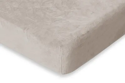 Productafbeelding van Eleganzzz Hoeslaken Flanel Fleece 35cm Hoekhoogte - beige 80/90x200cm