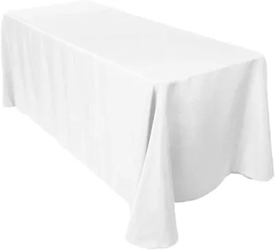 Rechteckige Tischdecke aus Polyester, 228,6 x 335 cm, Weiß