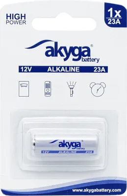 Produktbild von Akyga AKY2101, Einwegbatterie, A23, Zink-Mangan-Dioxid (Zn/MnO2), 12 V, 1 Stück(e), 48 mAh