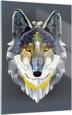 Produktbild von Bilder auf glas - Einteilig - Tier Abstraktion - 50x70cm - Glasbilder - Wandbilder - Bilder - zum Aufhängen bereit - Wanddekoration aus Glas - Glas Bilder - Wandbild auf Glas - GPA50x70-3633