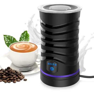 Immagine prodotto di Montalatte elettrico - Montalatte automatico 4-in-1 - Per bevande calde e fredde - 5600 giri al minuto - 220–240 V - Apparecchio da banco per cappuccino e latte