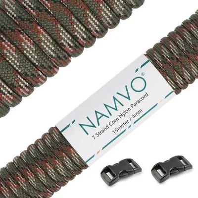 Produktbild von Famanu Paracord 550 - 15 Meter starkes und langlebiges Seil für Outdoor und kreative Projekte