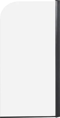 Zdjęcie produktu dla BELIANI Parawan nawannowy czarny przeźroczysty szkło hartowane z aluminium 140 x 70 cm minimalistyczny z regulacją