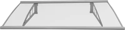 Produktbild von Vordach 115 x 100 cm Aluminium Türdach Türvordach Haustürvordach Pultvordach Überdachung