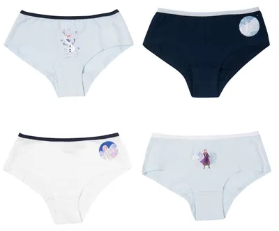 Produktbild von Disney Frozen Panty für Mädchen - Die Eiskönigin Kinder Slip Unterhose Unterwäsche Mehrfarbig Bunt (4er Pack) 134-140