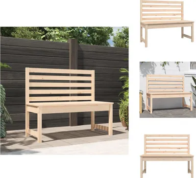 Obrázek produktu pro vidaXL Zahradní lavice 109 cm z masivního borovicového dřeva - Zahradní lavice