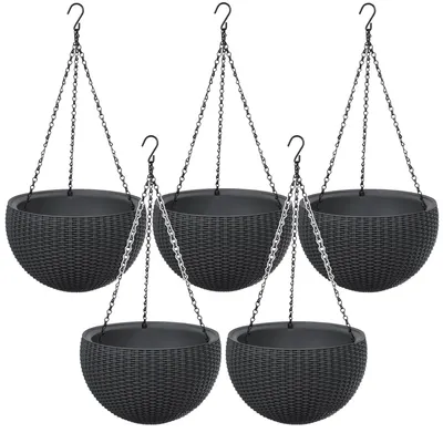 Produktbild von 5x Hängepflanzgefäß Keter Sphere Planter anthrazit