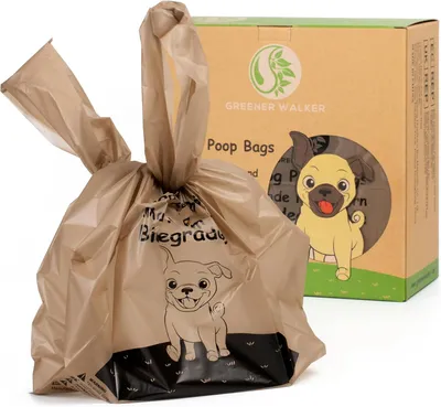 Produktbild von Hundekotbeutel 300 Stück, 100% Auslaufsicher, Dicke Biologisch Abbaubare Kotbeutel für Hunde, Braun, für