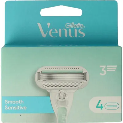 Immagine prodotto di Gillette Venus Smooth Sensitive signore lame del rasoio 4 lame di ricambio Rasatura