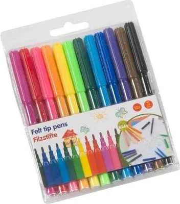 Image de Marqueurs - 12 couleurs - Bricolage - Dessin - Multicolore
