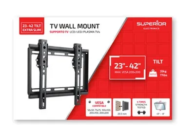 Obrázek produktu pro Držák televizoru Superior 23-42" Tilt Extra Slim