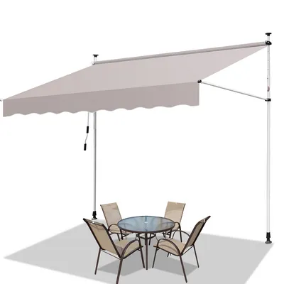 Immagine prodotto di Tenda da sole Jopassy Tenda da sole senza forature Tenda da sole per balcone regolabile in altezza Tenda da sole per balcone 300 cm Beige