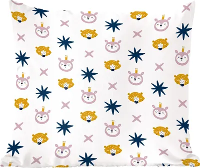 Produktbild von MuchoWow® Zierkissen Sofakissen Wohnzimmer Dekokissen 60x60 cm Tiere - Muster - Formen - Sitzfläche - Foto Polster
