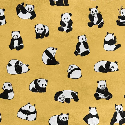 Produktbild von Royal Samt Stoff Polyester Zum Nähen - Motiv Panda 4