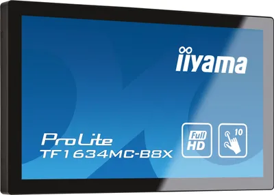 Zdjęcie produktu dla iiyama ProLite TF1634MC-B8X, 39,6 cm (15.6"), 1920 x 1080 px, Full HD, LED, 25 ms, Czarny