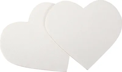 Produktbild von EDUPLAY 210230 Leinwandherzen, natur, 5-teilig (1 Set)
