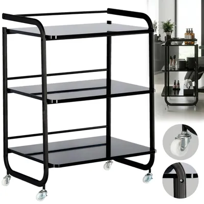 Immagine prodotto di Carrello per parrucchieri cosmetico tavolino su ruote per la tintura ST020B al salone di bellezza scaffale con ripiani