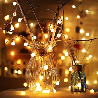 Produktbild von Globus-Lichterkette, 10 m, 80 LEDs, batteriebetrieben, brillante Dekoration für Weihnachten, Hochzeiten, Geburtstage, Partys, Schlafzimmer, drinnen und draußen []